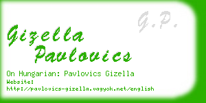 gizella pavlovics business card